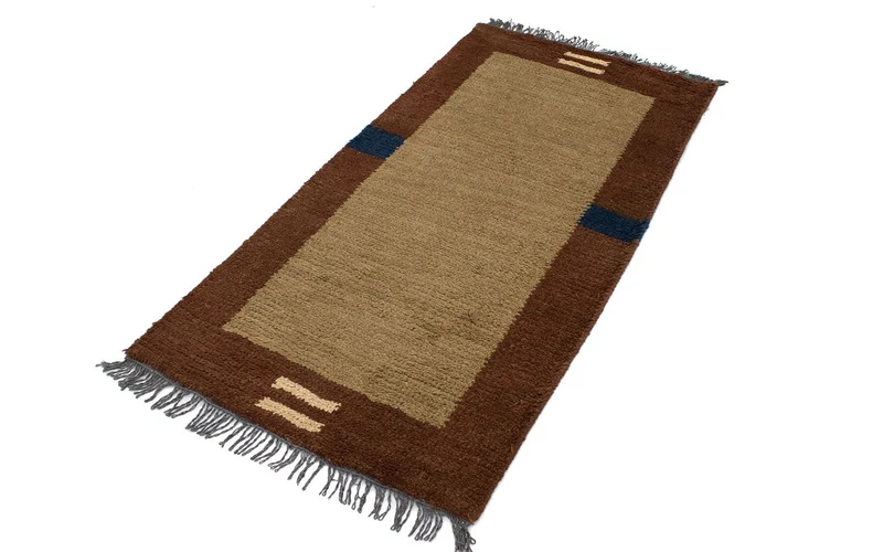 Nepal Teppich 70 x 140 cm - braun