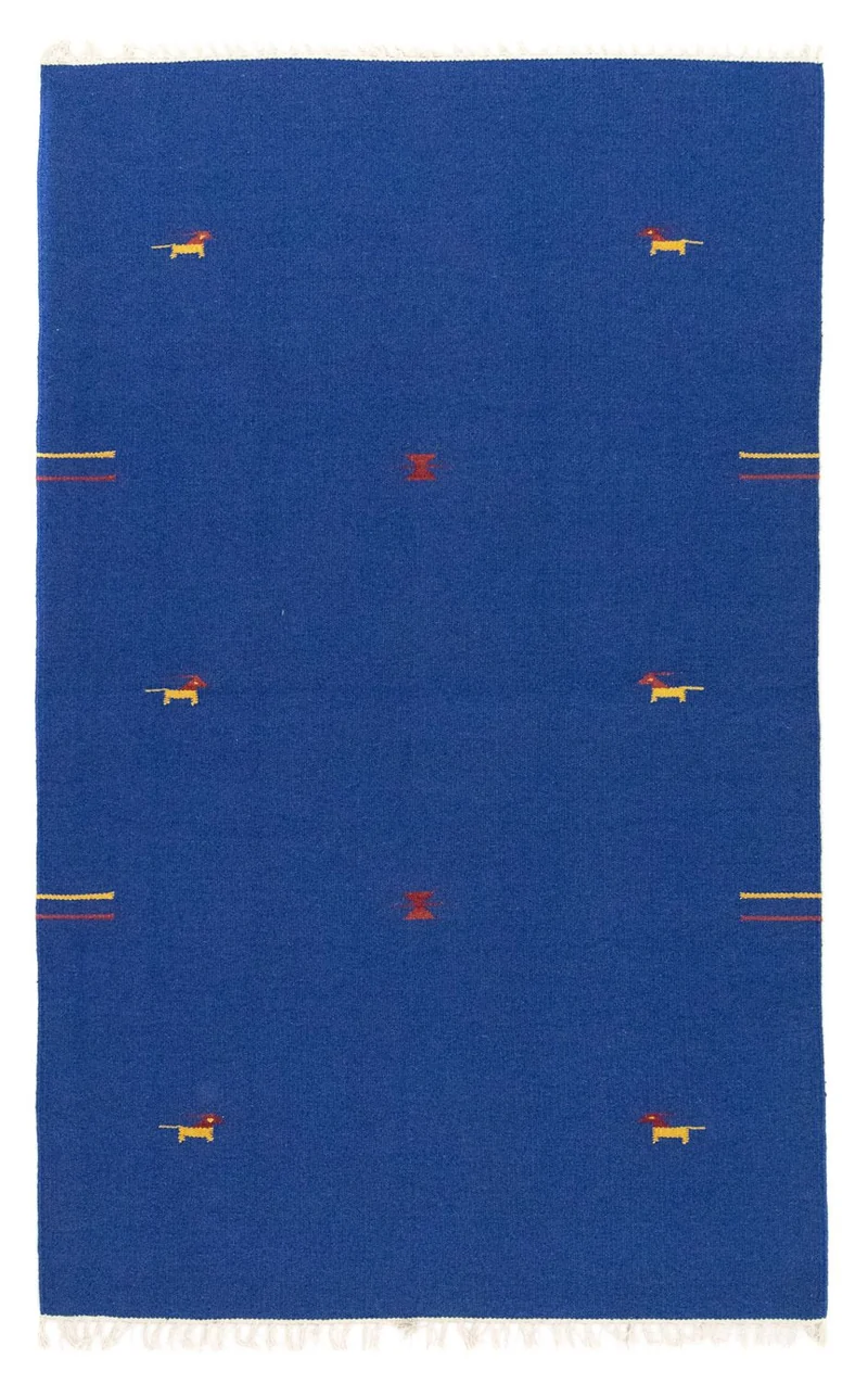 Kelim Modern Teppich 120x180cm - blau