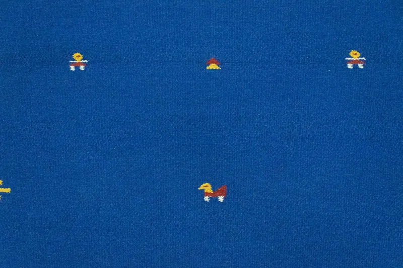 Kelim Modern Teppich 120x180cm - blau