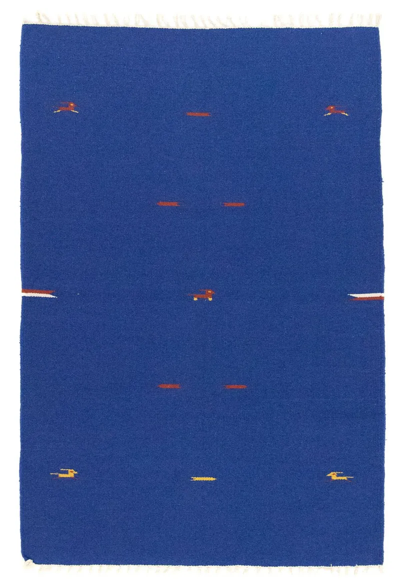 Kelim Modern Teppich 120x180cm - blau