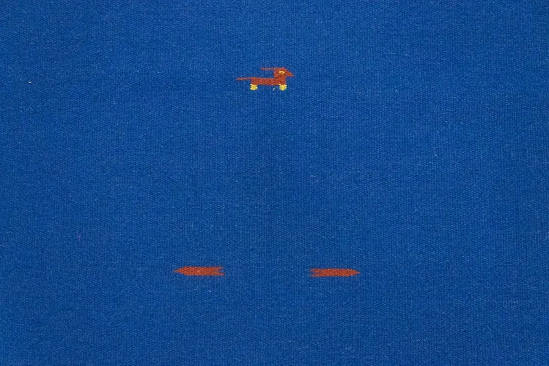 Kelim Modern Teppich 120x180cm - blau