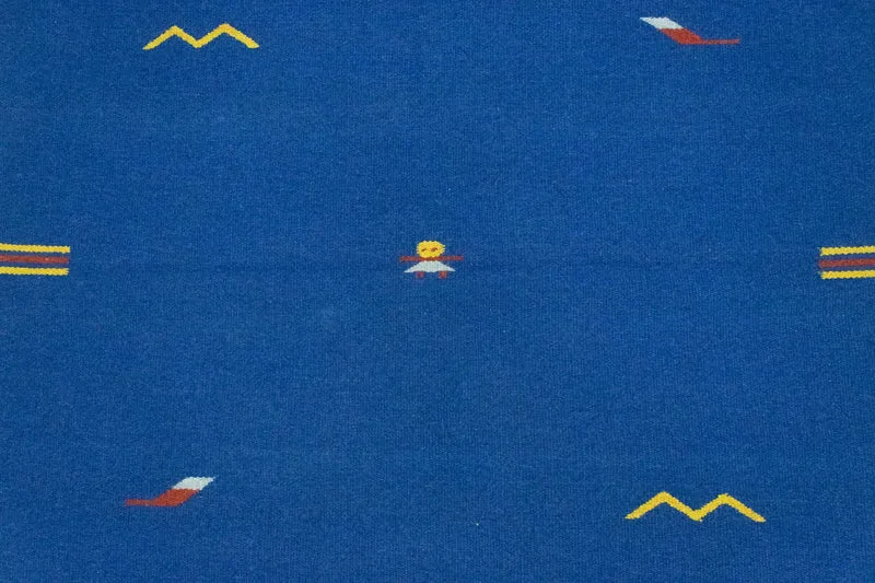 Kelim Modern Teppich 120x180cm - blau