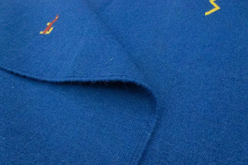 Kelim Modern Teppich 120x180cm - blau