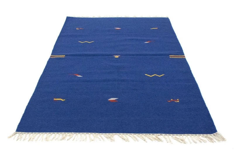 Kelim Modern Teppich 120x180cm - blau