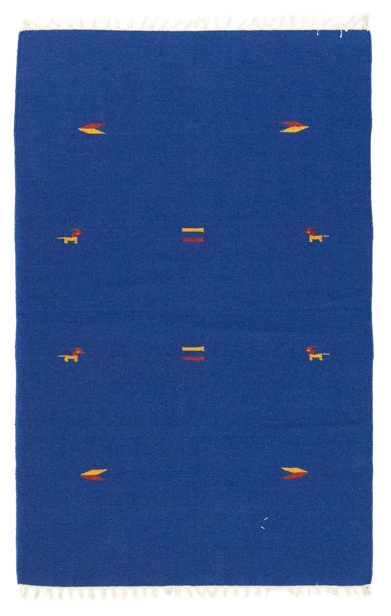 Kelim Modern Teppich 120x180cm - blau