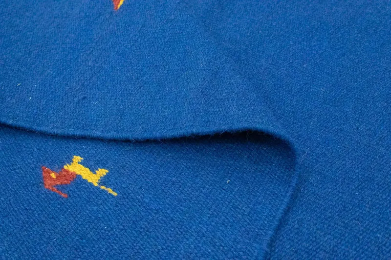 Kelim Modern Teppich 120x180cm - blau