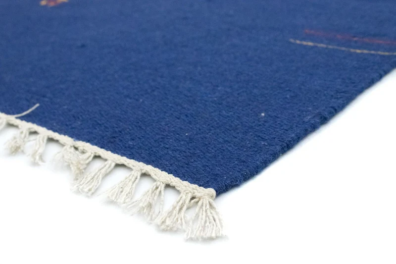 Kelim Modern Teppich 120x180cm - blau