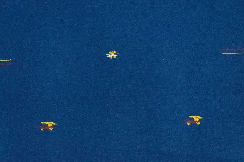 Kelim Modern Teppich 120x180cm - blau