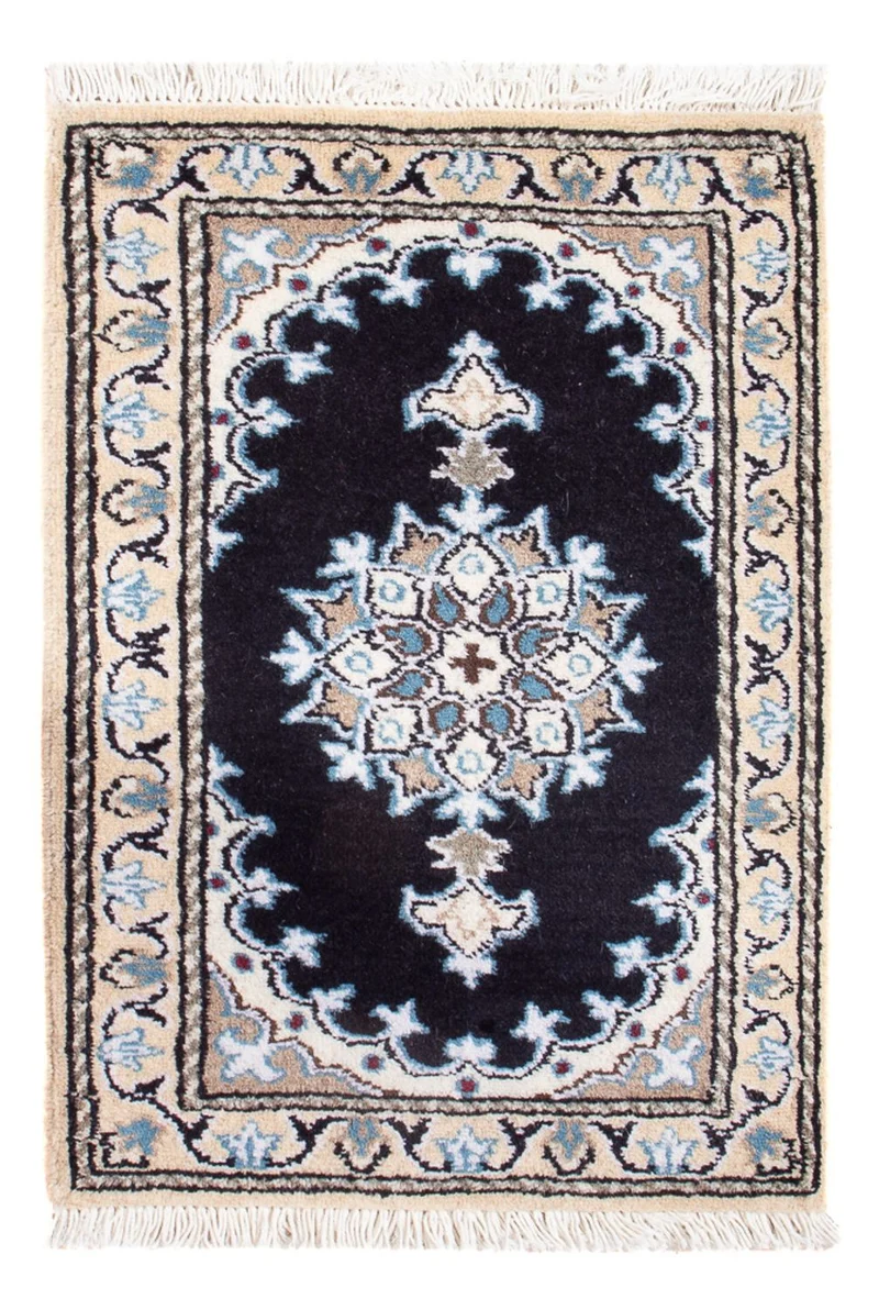 Perserteppich - Nain - Royal - 40 x 60 cm - dunkelblau