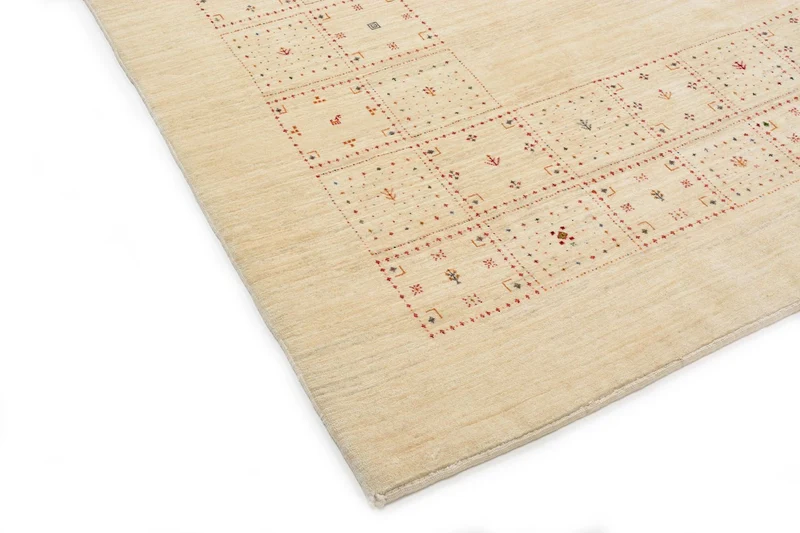 Gabbeh Teppich - Loribaft Perser 202 x 299 cm - natur