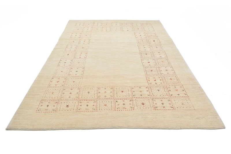 Gabbeh Teppich - Loribaft Perser 202 x 299 cm - natur