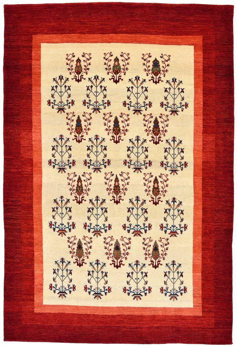 Loribaft Teppich Perser 200x298cm - Orientteppich - rot