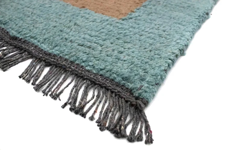 Nepal Teppich 70x140cm - Wollteppich - braun