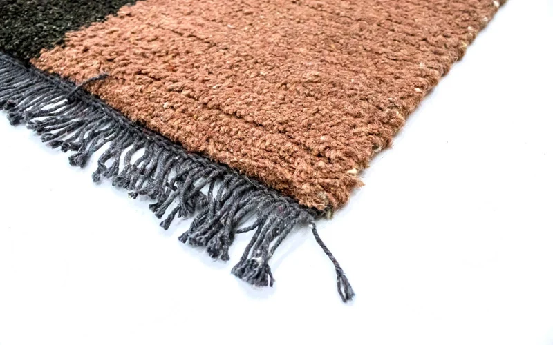 Nepal Teppich 70x140cm - Wollteppich - braun