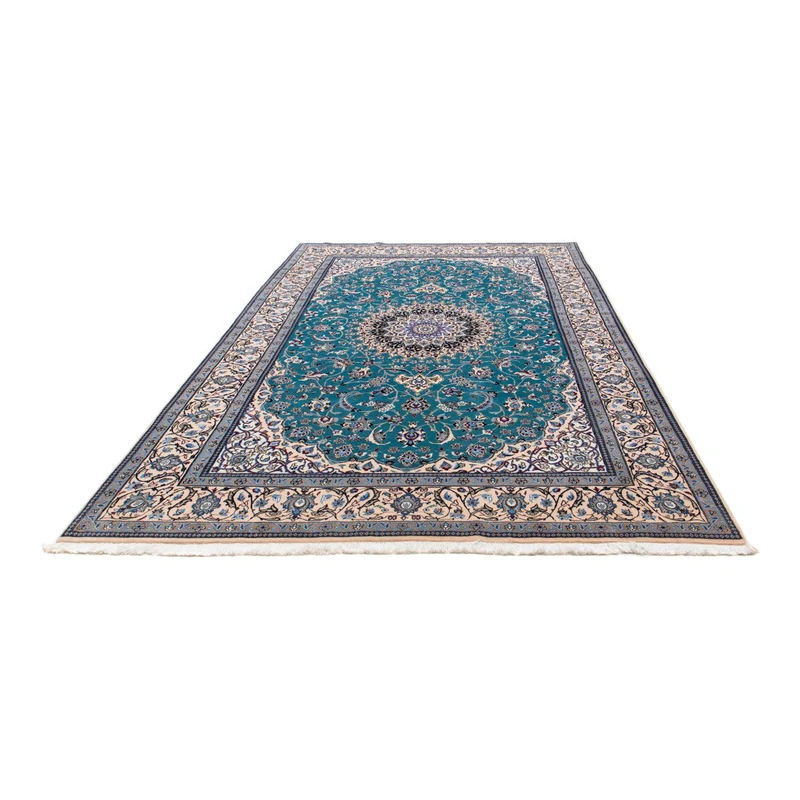 Perserteppich - Nain - Royal 201 x 305 cm - seeblau