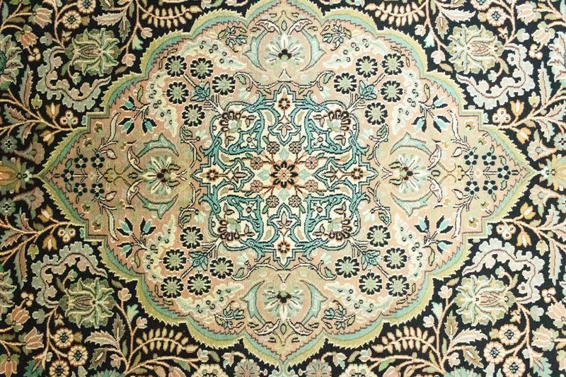 Seidenteppich - Kaschmir Seide 213 x 311 cm Teppich Wohnzimmer