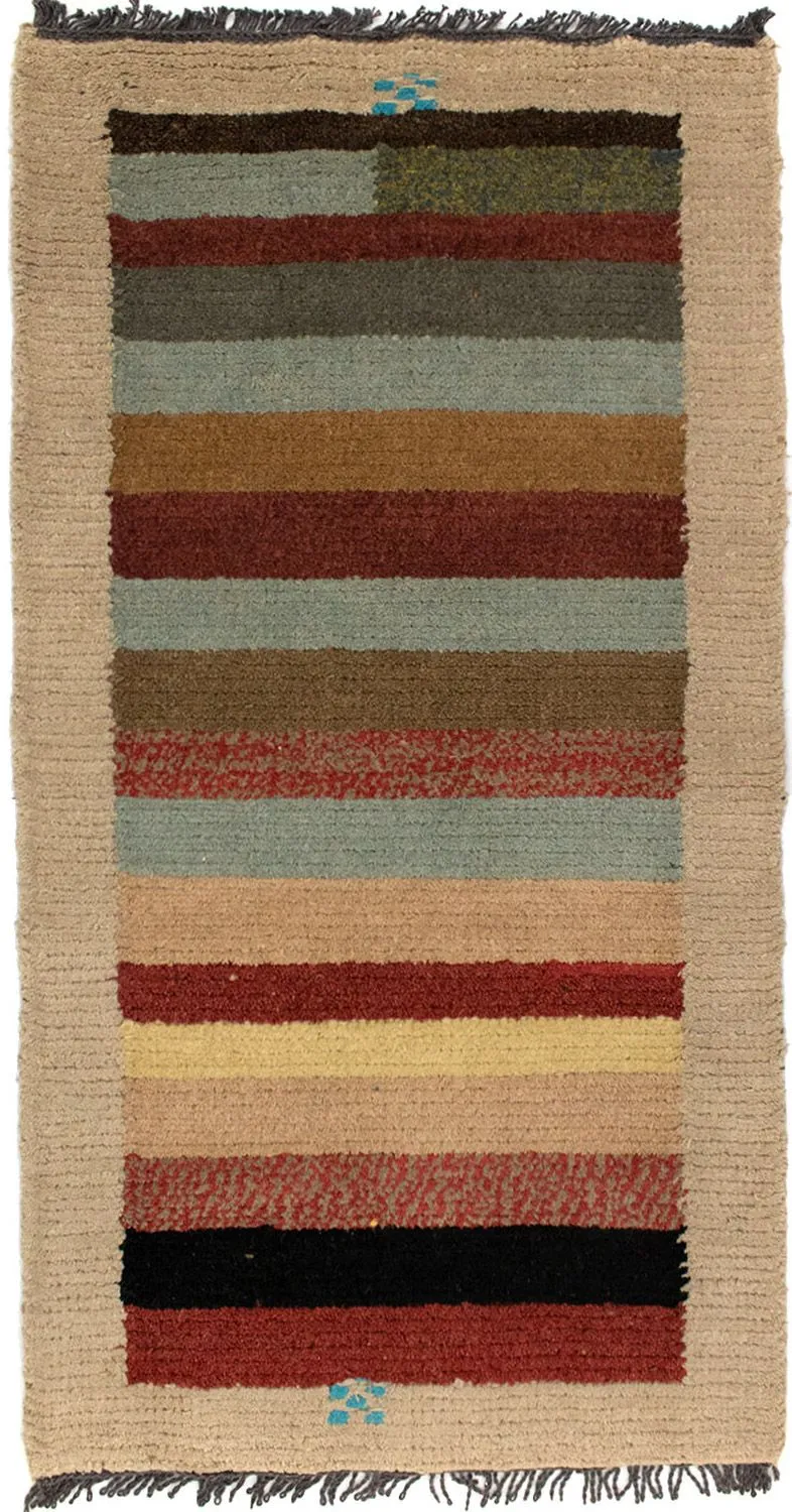 Nepal Teppich 70 x 140 cm - mehrfarbig