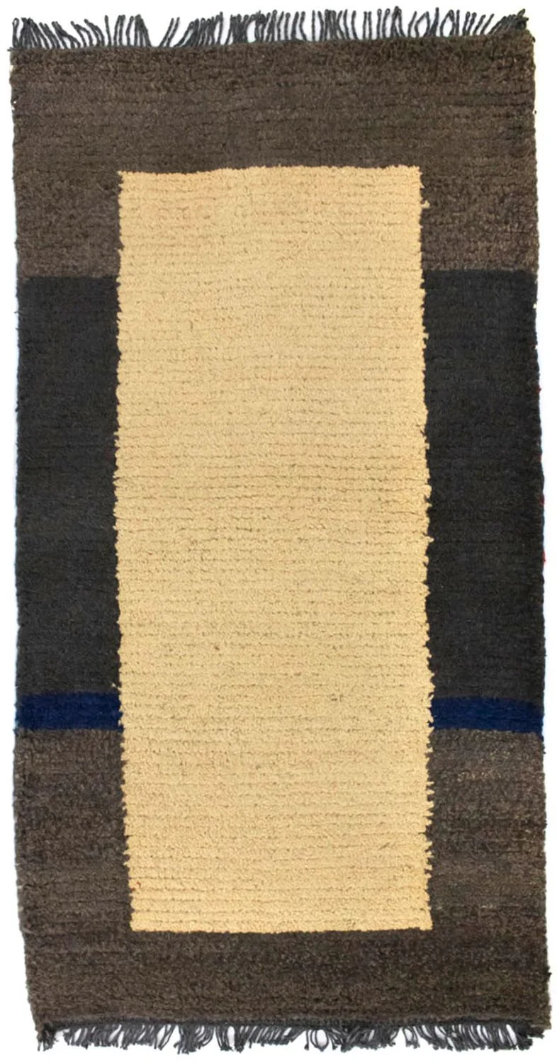 Nepal Teppich 70x140cm - Wollteppich - beige