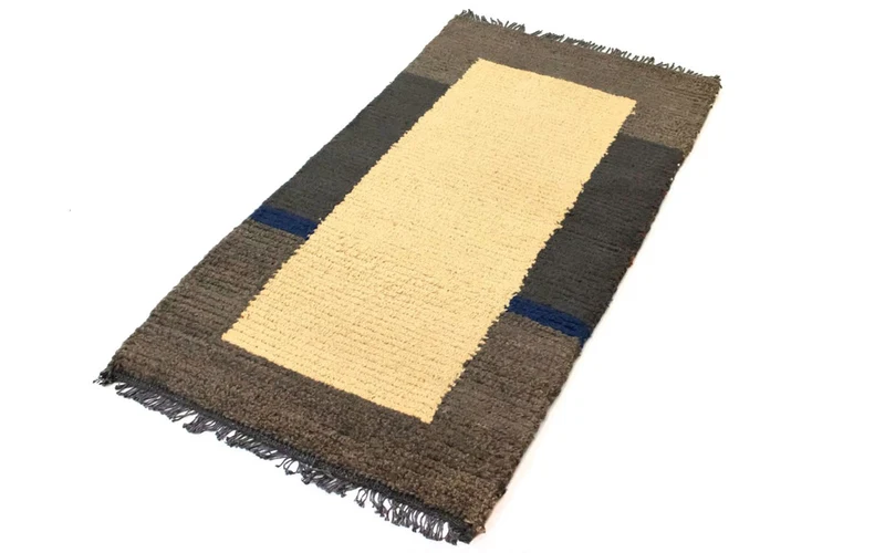 Nepal Teppich 70x140cm - Wollteppich - beige