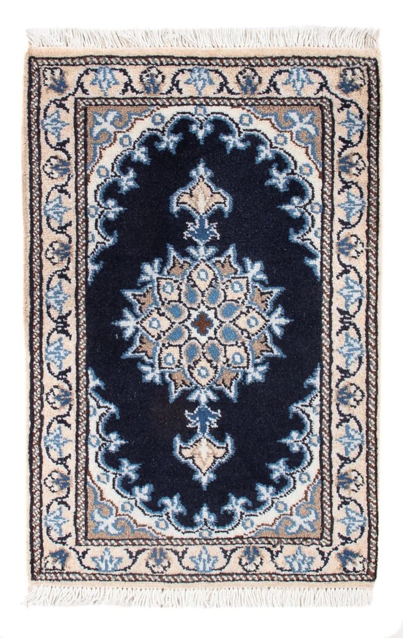 Perserteppich - Nain - Royal - 40 x 60 cm - dunkelblau