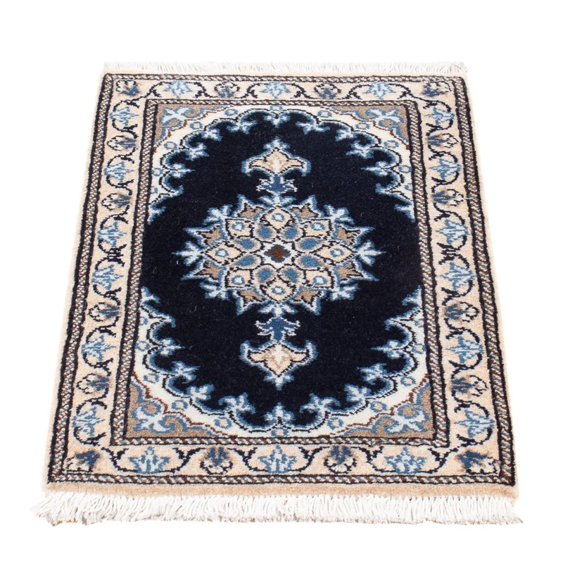 Perserteppich - Nain - Royal - 40 x 60 cm - dunkelblau