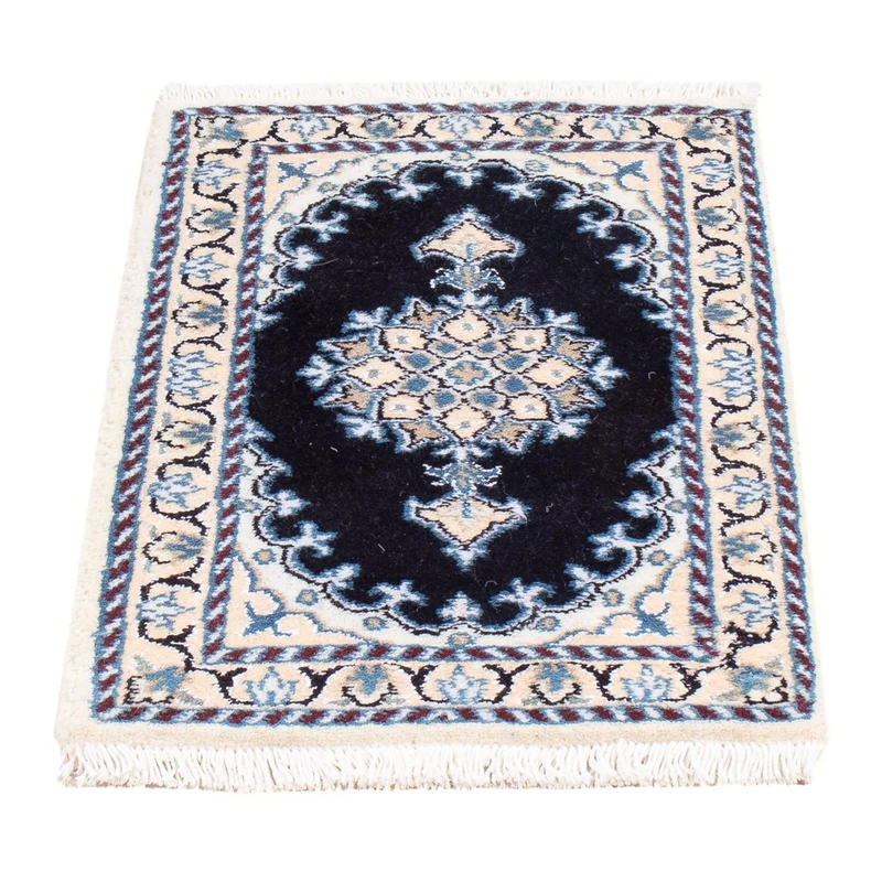 Perserteppich - Nain - Royal - 40 x 60 cm - dunkelblau