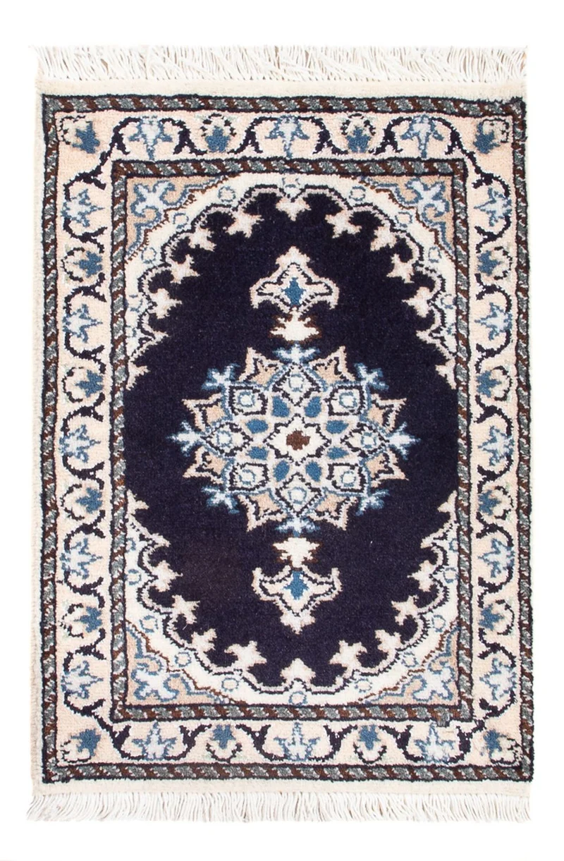 Perserteppich - Nain - Royal - 40 x 60 cm - dunkelblau
