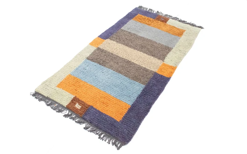 Nepal Teppich 70 x 140 cm - mehrfarbig
