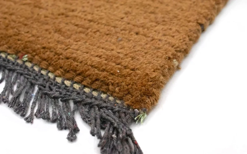 Nepal Teppich 70x140cm - Wollteppich - braun