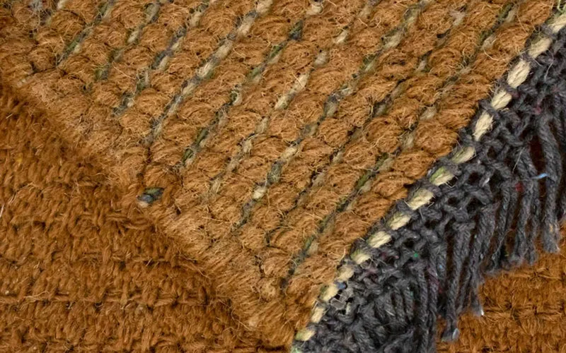 Nepal Teppich 70x140cm - Wollteppich - braun