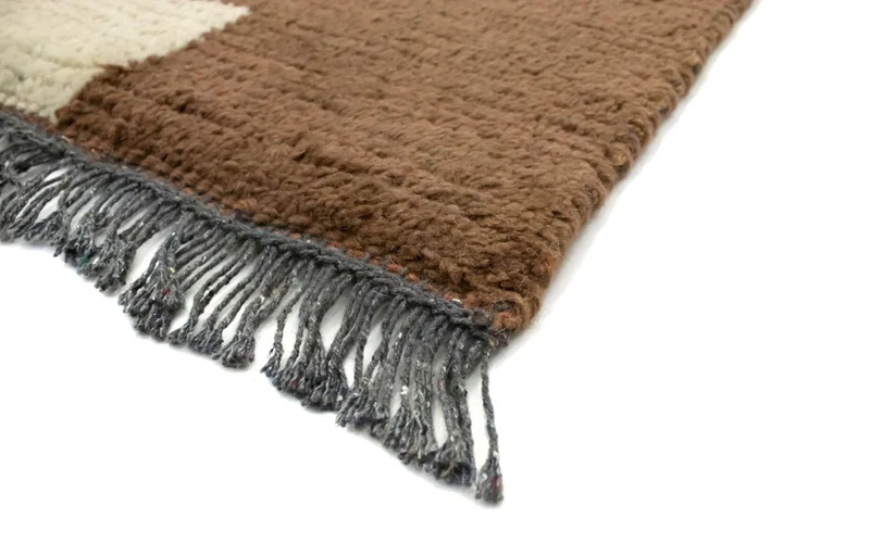 Nepal Teppich 70 x 140 cm - braun