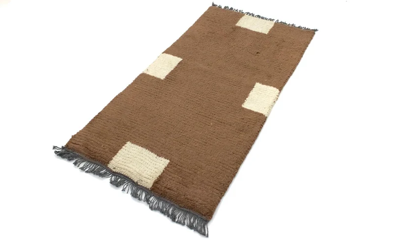 Nepal Teppich 70 x 140 cm - braun