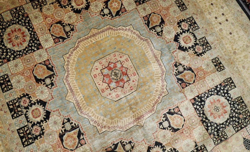 Ziegler Teppich 313 x 424 cm - dunkelblau