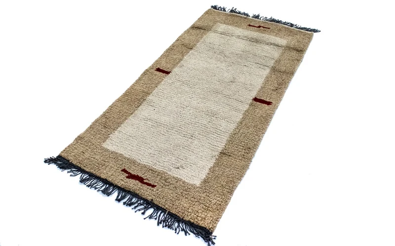 Nepal Teppich 70 x 140 cm - beige