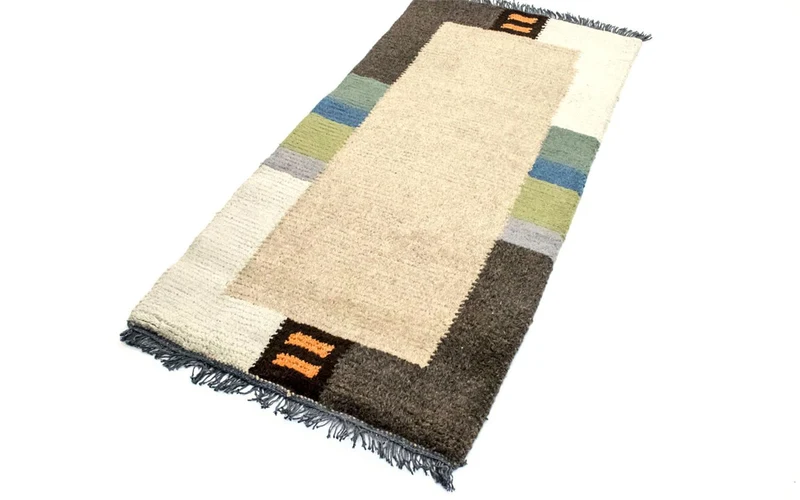 Nepal Teppich 70 x 140 cm - beige
