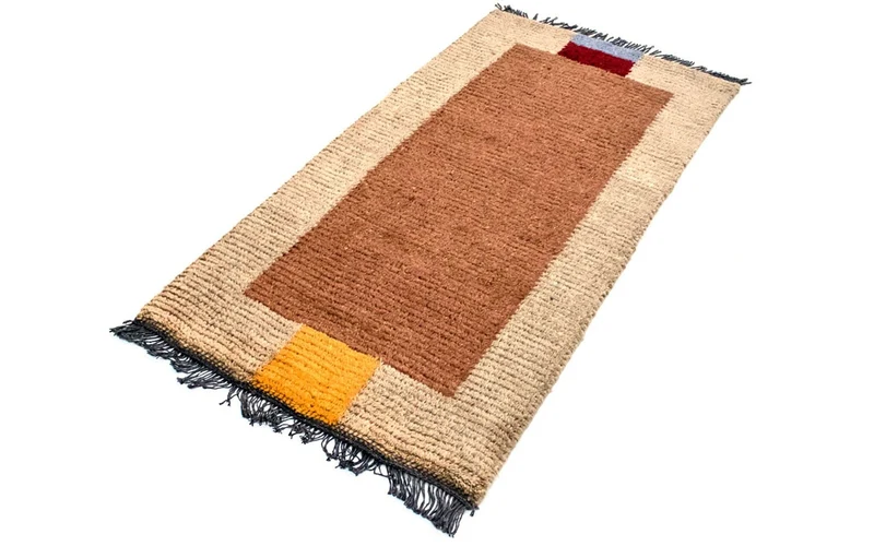 Nepal Teppich 70 x 140 cm - braun