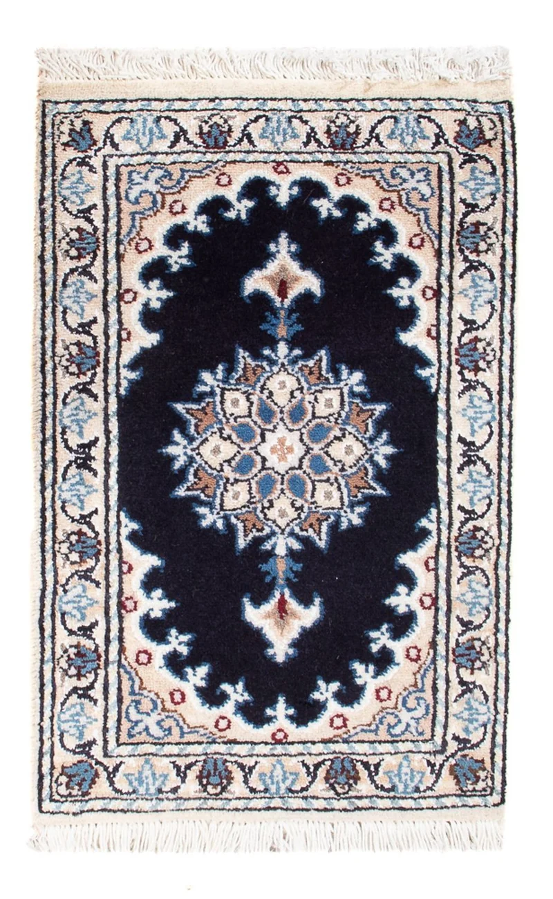 Perserteppich - Nain - Royal - 40 x 60 cm - dunkelblau