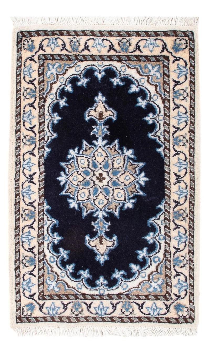 Perserteppich - Nain - Royal - 40 x 60 cm - dunkelblau