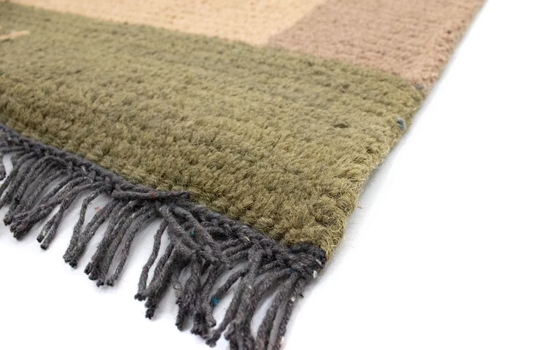 Nepal Teppich 70 x 140 cm - hellbraun