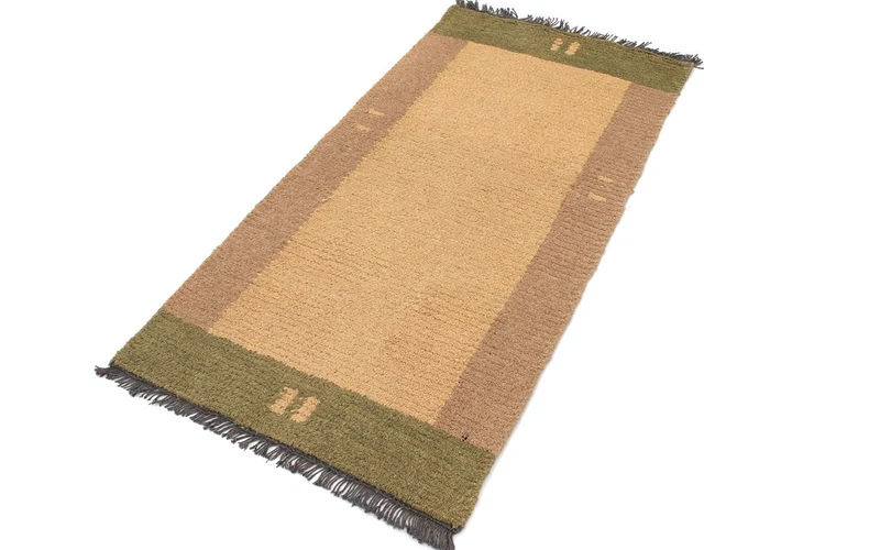 Nepal Teppich 70 x 140 cm - hellbraun