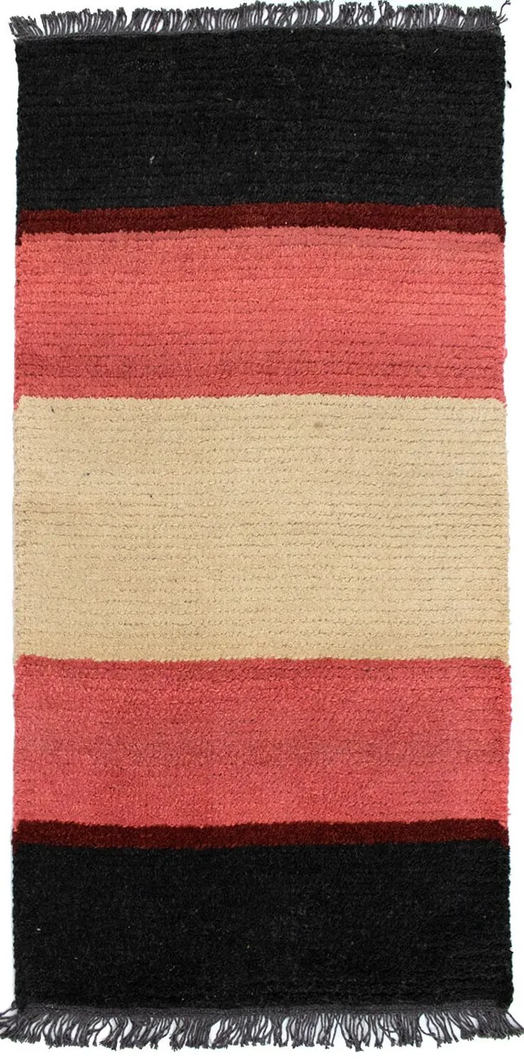 Nepal Teppich 70x140cm - Wollteppich - mehrfarbig