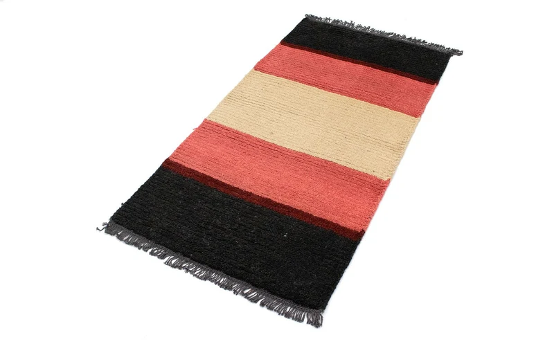Nepal Teppich 70x140cm - Wollteppich - mehrfarbig