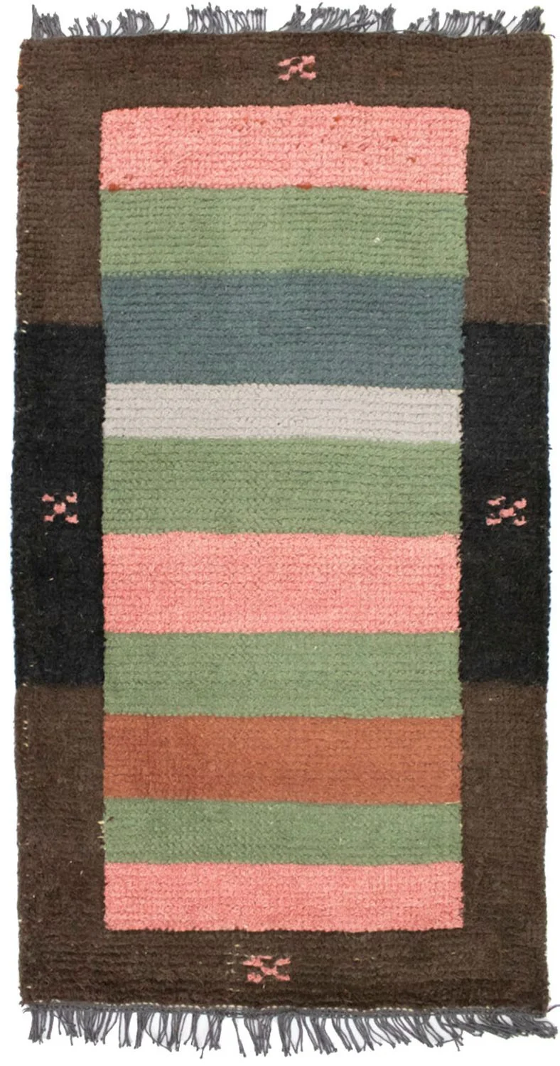 Nepal Teppich 70x140cm - Wollteppich - mehrfarbig