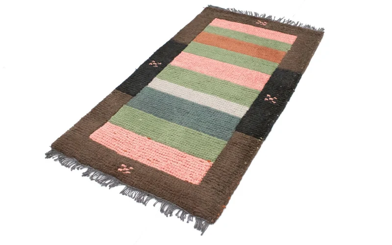 Nepal Teppich 70x140cm - Wollteppich - mehrfarbig