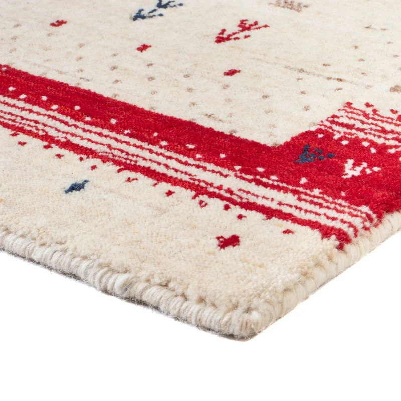 Indo Loribaft Teppich 60x90cm - Wollteppich - mehrfarbig