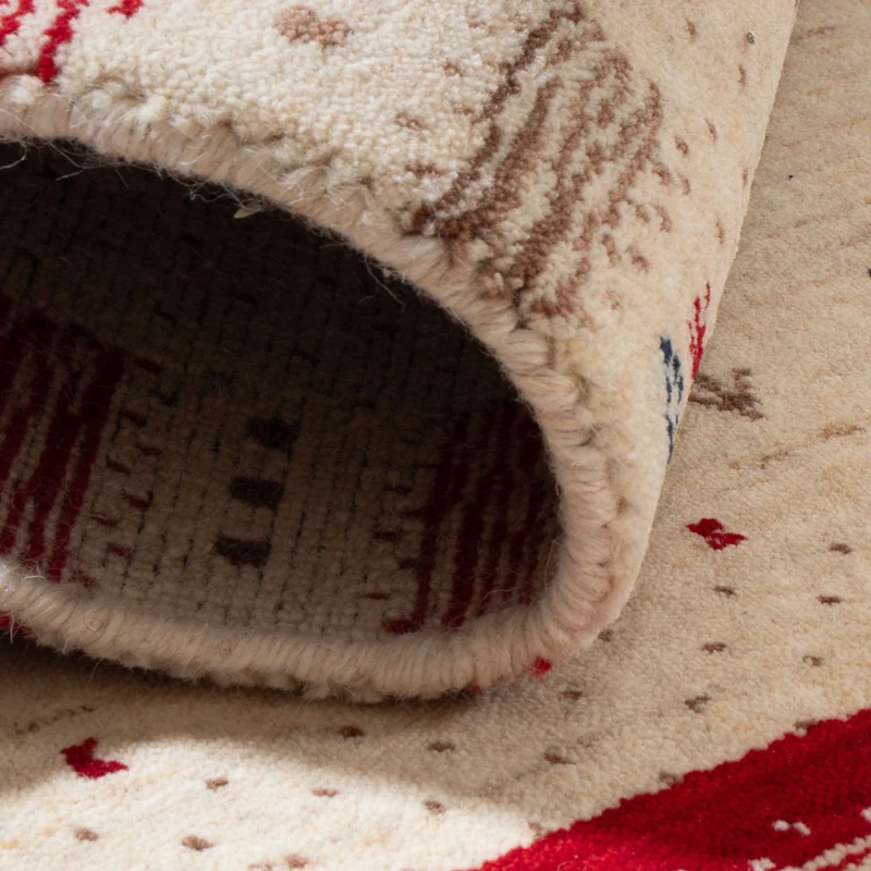 Indo Loribaft Teppich 60x90cm - Wollteppich - mehrfarbig