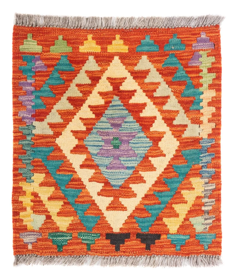 Kelim Maimene Teppich 50x52cm - mehrfarbig