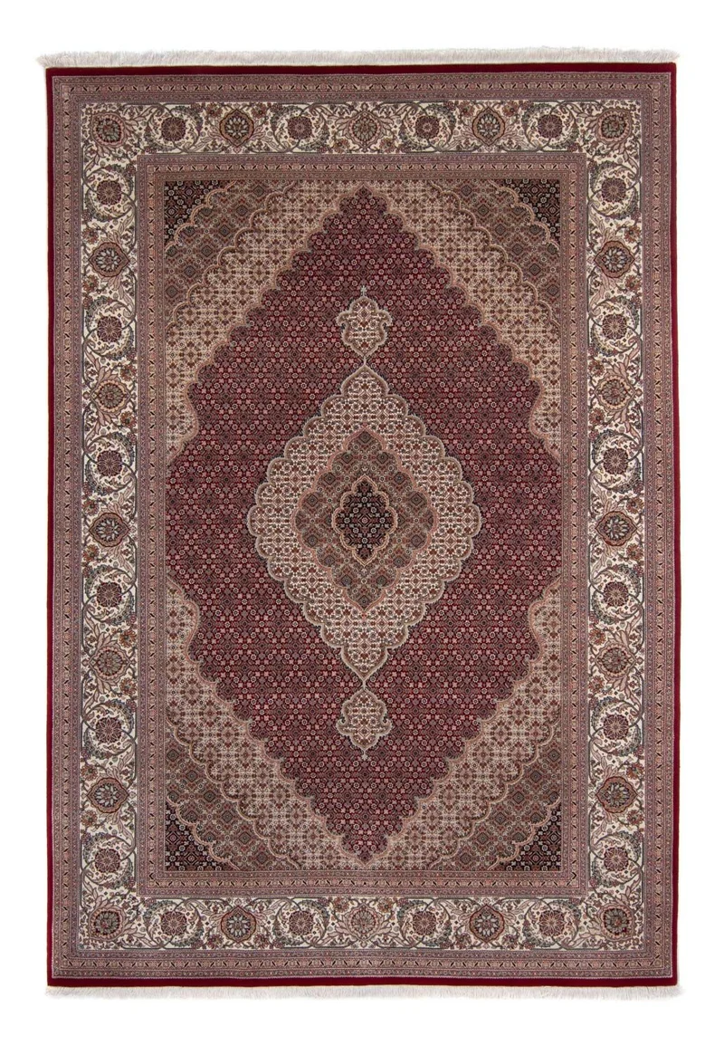 Perserteppich - Täbriz 204 x 302 cm Teppich Wohnzimmer - rot