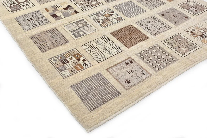 Gabbeh Teppich - Loribaft Perser 206 x 296 cm - hellbraun