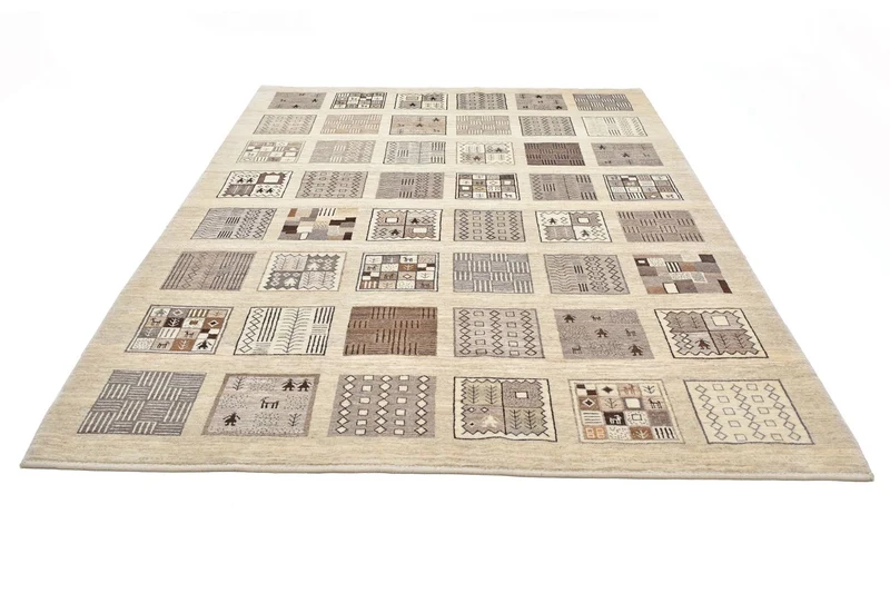 Gabbeh Teppich - Loribaft Perser 206 x 296 cm - hellbraun